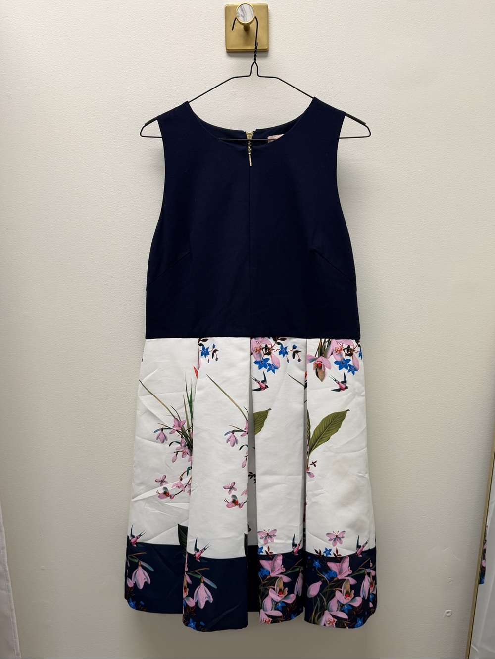 TED BAKER Tropical Oasis floral print dress. sz 12